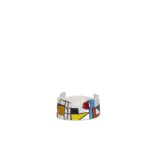 Handmade Ceramic Pet Dish Abstract Bauhaus