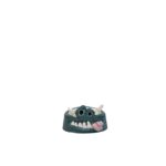 Handmade Ceramic Pet Dish Green Abstract Funny Genie