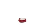 Handmade Ceramic Pet Dish Red Abstract Doll - Image 2