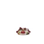 Handmade Ceramic Pet Dish Red Abstract Jungle Troll