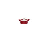 Handmade Ceramic Pet Dish Red Abstract Orc - Image 3