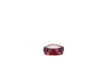 Handmade Ceramic Pet Dish Red Abstract Robot
