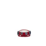 Handmade Ceramic Pet Dish Red Abstract Robot