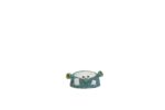 Handmade Ceramic Pet Dish Teal Blue Funny Genie