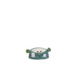 Handmade Ceramic Pet Dish Teal Blue Funny Genie