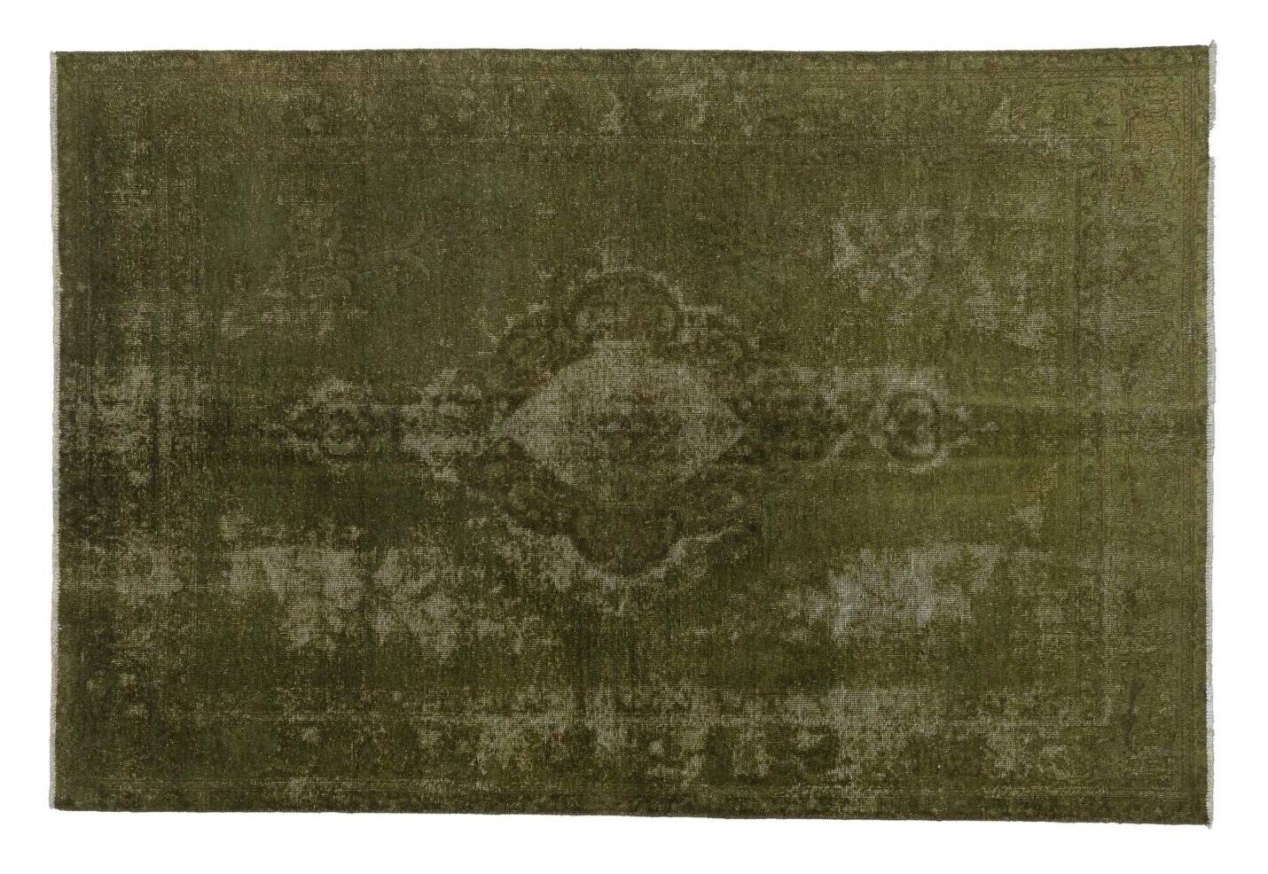 Mono-color-Olive-Green-Rug-(186) Mono color Olive Green Rug (186) - Image 1